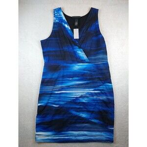 NEW Lane Bryant Dress Women's 16 Sleeveless Sheath Cocktail Party Knee Blue